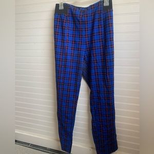 NEVER WORN-Blue Plaid, Straight, Leg Pants